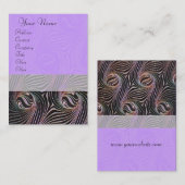Carte De Visite CERCLES ÉTRANGES ET ÉPAULES Purple Brown Abstrait (Devant / Derrière)