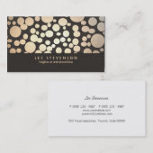 Carte De Visite Cercles Feuille d'or look moderne et tendance Brow (Devant / Derrière)