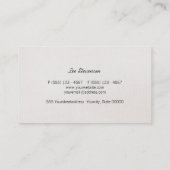 Carte De Visite Cercles Feuille Or Chic Linge Beige Look Mode (Dos)