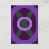 CARTE DE VISITE CERCLES GEOMETRIQUES ABSTRAITS VIOLET GRIS (Dos)