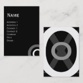 CARTE DE VISITE CERCLES GRIS BLANCS ABSTRAITS GÉOMÉTRIQUES (Devant / Derrière)