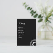 CARTE DE VISITE CERCLES GRIS BLANCS ABSTRAITS GÉOMÉTRIQUES (Debout devant)