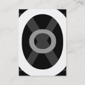 CARTE DE VISITE CERCLES GRIS BLANCS ABSTRAITS GÉOMÉTRIQUES (Dos)