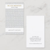 Carte De Visite Cercles gris Motif pour la conception de bijoux (Devant / Derrière)