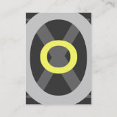 CARTE DE VISITE CERCLES JAUNES GRIS BLEU ABSTRAITS (Dos)