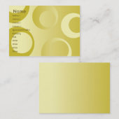 Carte De Visite Cercles jaunes - potelés (Devant / Derrière)