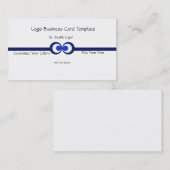 Carte De Visite Cercles Logo d'entreprise - Logo bleu simple (Devant / Derrière)