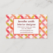 Carte De Visite Cercles modernes du milieu du siècle (Dos)