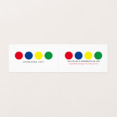 Carte De Visite Cercles multicolores, Peintre & Décorateur Photo (Extérieur déplié)