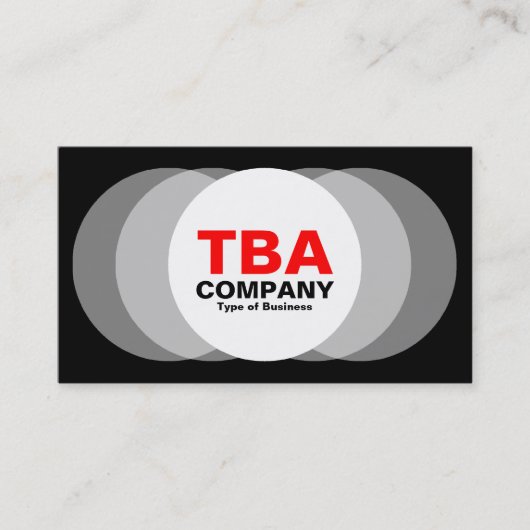Carte De Visite Cercles - Noir (Devant)