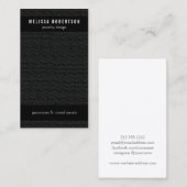 Carte De Visite Cercles noirs Motif pour la conception de bijoux (Devant / Derrière)