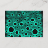 Carte De Visite Cercles noirs sur fond turquoise (Dos)