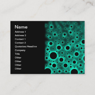 Carte De Visite Cercles noirs sur le design turquoise