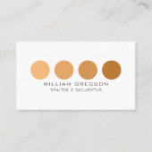 Carte De Visite Cercles Ombre Orange, Peintre & Décorateur (Devant)