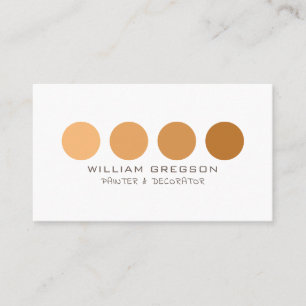 Carte De Visite Cercles Ombre Orange, Peintre & Décorateur