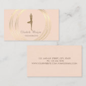 Carte De Visite Cercles Or Élégant moderne Parties scintillant Yog (Devant / Derrière)