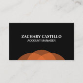 Carte De Visite Cercles orange (Devant)