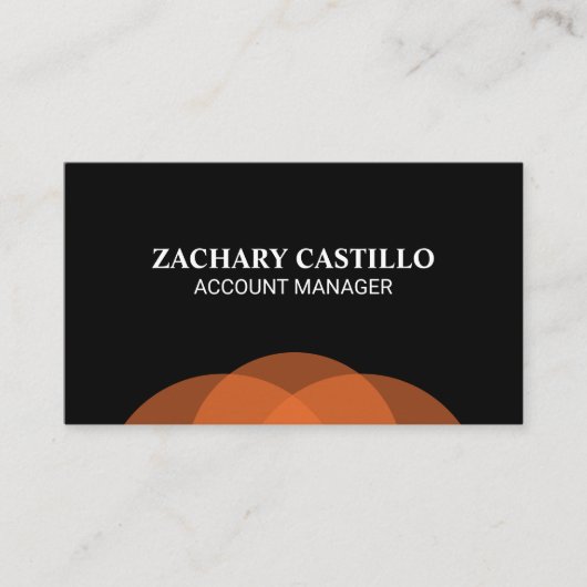 Carte De Visite Cercles orange (Devant)