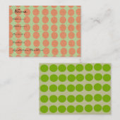 Carte De Visite Cercles orange avec effet lin (Devant / Derrière)