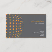 Carte De Visite Cercles oranges simples modernes élégants (Dos)