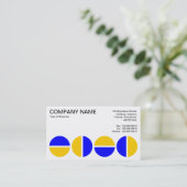 Carte De Visite Cercles pivotants - Bleu et orange (Debout devant)