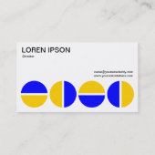 Carte De Visite Cercles pivotants - Bleu et orange (Dos)