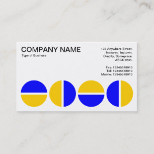 Carte De Visite Cercles pivotants - Bleu et orange