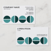 Carte De Visite Cercles pivotants - vert océan et vert Dk (Devant / Derrière)
