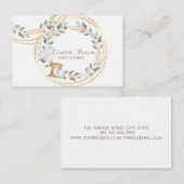 Carte De Visite Cercles professionnels élégant Mixer Cake Floral (Devant / Derrière)