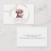 Carte De Visite Cercles professionnels Floral Red Cake Mixer (Devant / Derrière)