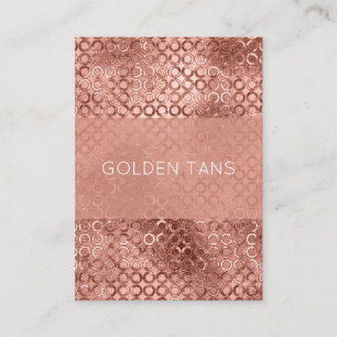 Carte De Visite Cercles Rose Gold Pailletés Luxe Rose Pailletant