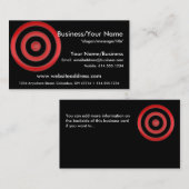 Carte de visite :: Cercles rougeâtres rougeâtres (Devant / Derrière)