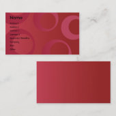 Carte De Visite Cercles rouges - affaires (Devant / Derrière)