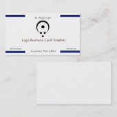 Carte De Visite Cercles simples dans le logo Cercle noir (Devant / Derrière)