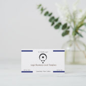 Carte De Visite Cercles simples dans le logo Cercle noir (Debout devant)