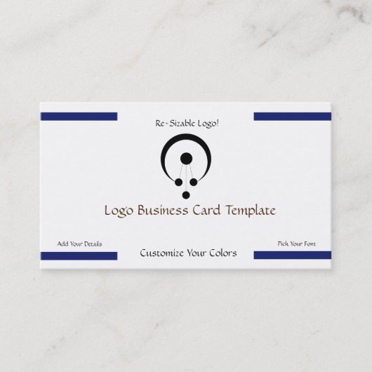 Carte De Visite Cercles simples dans le logo Cercle noir (Devant)