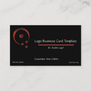 Carte De Visite Cercles simples dans le logo cercle rouge