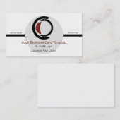 Carte De Visite Cercles simples et croissant - Logo circulaire (Devant / Derrière)