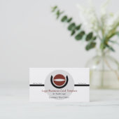 Carte De Visite Cercles simples et croissant - Logo circulaire (Debout devant)