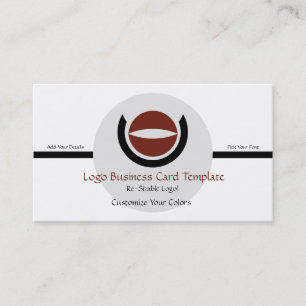 Carte De Visite Cercles simples et croissant - Logo circulaire