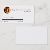 Carte De Visite Cercles simples et croissant - Logo circulaire (Devant / Derrière)
