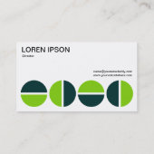 Carte De Visite Cercles tournants - Tons verts (Dos)