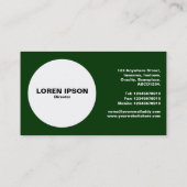 Carte De Visite Cercles - Vert foncé (Dos)