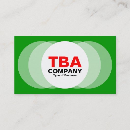 Carte De Visite Cercles - Vert herbe (Devant)