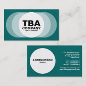 Carte De Visite Cercles - Vert mousse (Devant / Derrière)