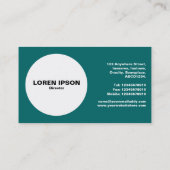 Carte De Visite Cercles - Vert mousse (Dos)