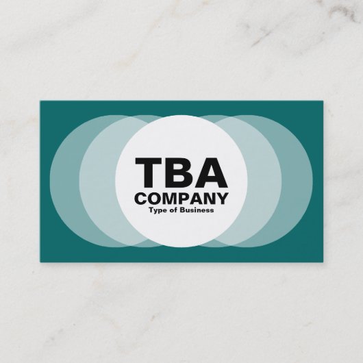 Carte De Visite Cercles - Vert mousse (Devant)