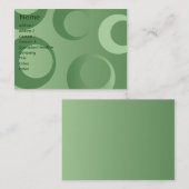 Carte De Visite Cercles verts - potelés (Devant / Derrière)