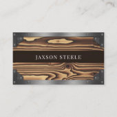 Carte De Visite Céréales de bois et construction de métaux rivés (Devant)