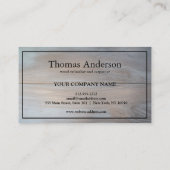 Carte De Visite Céréales de bois professionnel de menuiserie rusti (Dos)